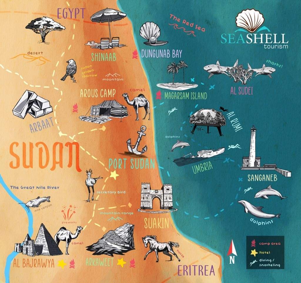 بورتسودان وعروس وأركويت والساحل الأوسع للبحر الأحمر